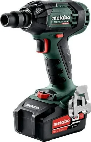 Metabo-Schlagschrauber METABO SCHLAGSCHRAUBER 18 V 300 Nm 2x5,2 Ah LI-ION BÜRSTENLOS LTX 300 BL MET602395650