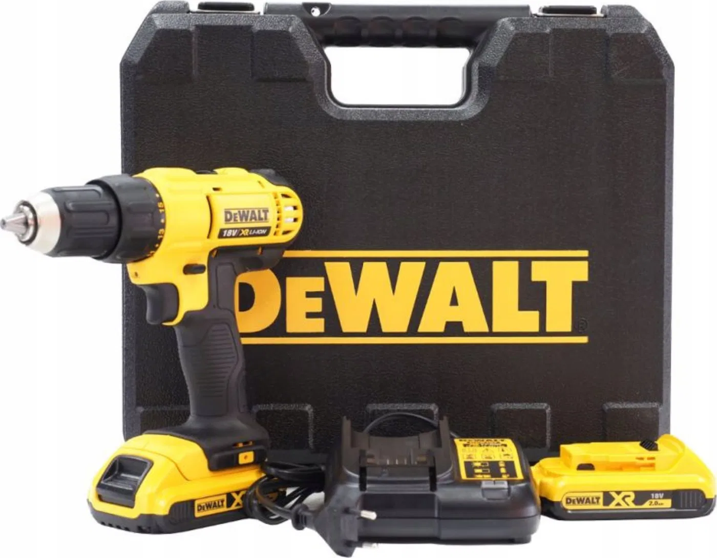 Bohrmaschine DEWALT 18-V-Akku-Bohrschrauber DCD771D2 2x2,0 Ah