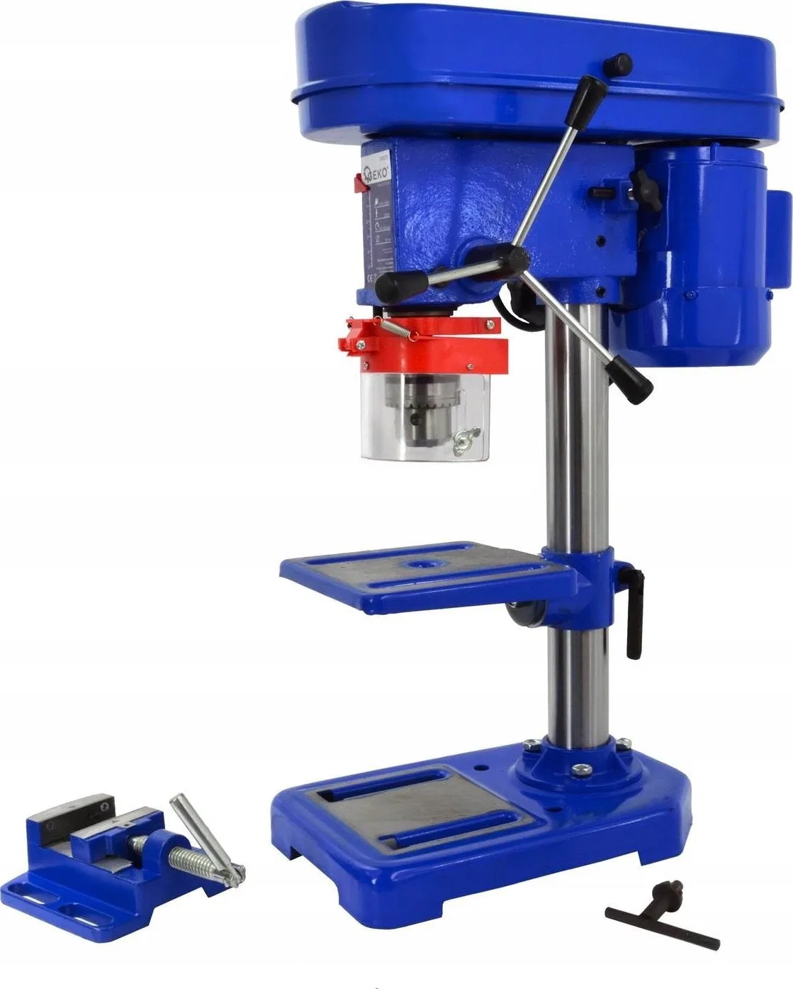Geko-Bohrmaschine – Tisch-Säulenbohrmaschine 16 mm mit Schraubstock (1)