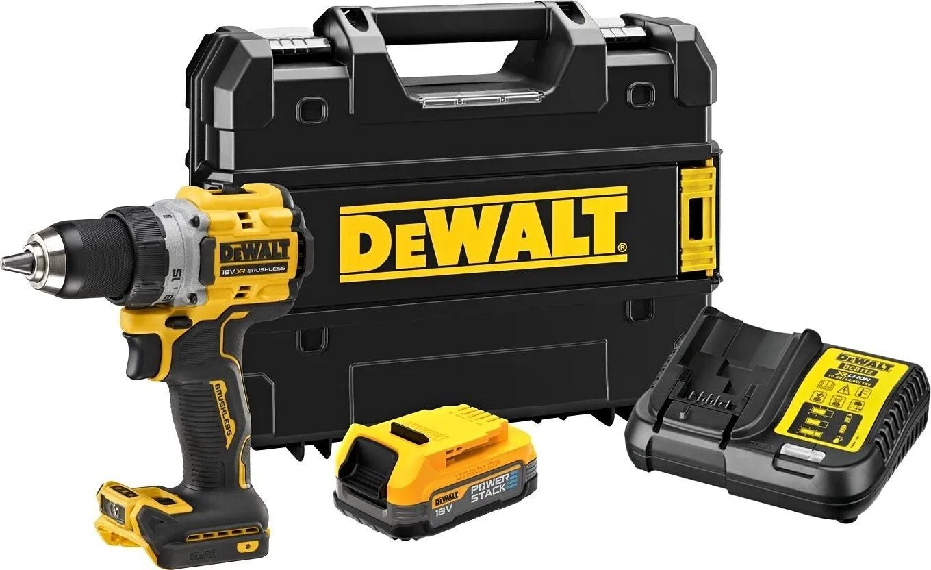 Bohrmaschine Dewalt DEWALT 18-V-Schlagbohrschrauber 90 Nm 1x1,7 Ah POWERSTACK BL TSTAK DCD805E1T