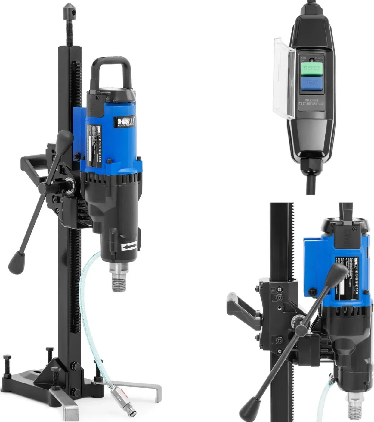Bohrmaschine MSW Vertikale Diamantbohrmaschine für Beton und Stein mit Stativ, 750 U/min, 3200 W Vertikale Diamantbohrmaschine für Be