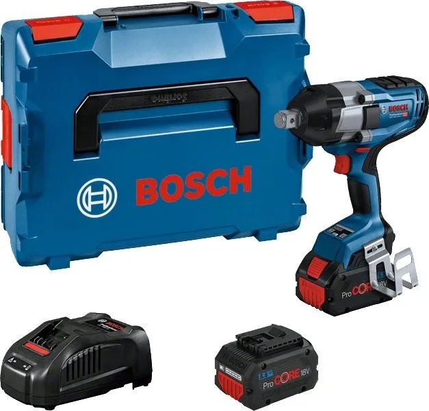 Bosch Akku-Schlagschrauber BITURBO GDS 18V-1050 H Professional, 18 V (blau/schwarz, 2x ProCORE18V 5,5-Ah-Akku)