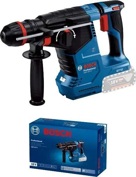 Bosch-Bohrmaschine: BOSCH-Bohrhammer mit Meißelfunktion, 18 V, 2,4 J, GBH 187-LI ONE CHUCK SOLO