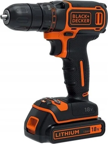 Bohrmaschine Black+Decker BLACK+DECKER 18-V-Bohrschrauber 1x1,5 Ah BDCD18K