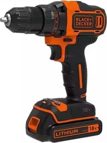 Bohrmaschine Black+Decker BLACK+DECKER 18-V-Akku-Schrauber BDCDD186B 40 Nm 2x1,5 Ah