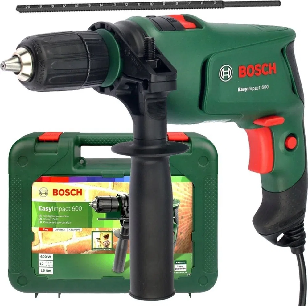 Bosch-Bohrmaschine: Bosch-Schlagbohrmaschine EasyImpact 600 im Koffer