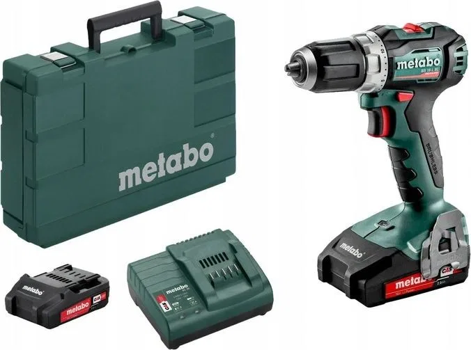 Bohrschrauber Metabo BS 18 L BL 18 V mit 2 Akkus à 2 Ah