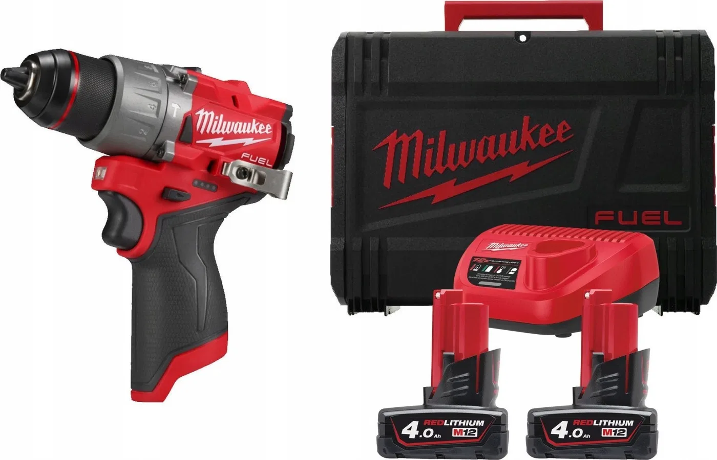 Milwaukee-Bohrschrauber MILWAUKEE.DRIVEN UD.M12FPD2-402X 45 Nm 2x4,0 Ah