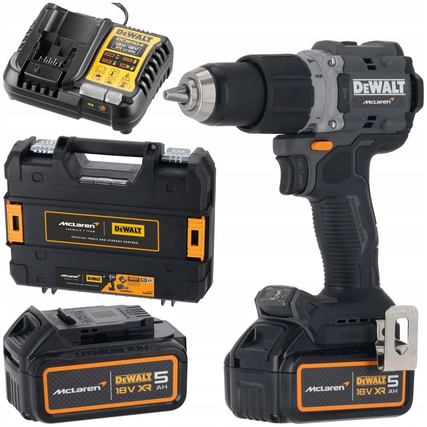 Bohrschrauber Dewalt McLaren DCD85MP2T 18 V, 2 x 5-Ah-Akku