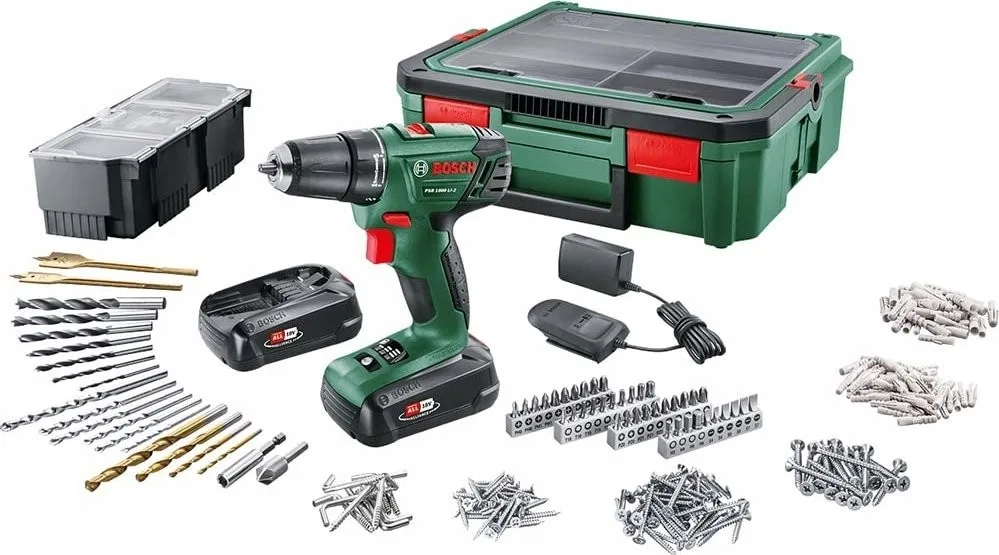 Bosch Akku-Bohrschrauber PSR 1800 LI-2, 18 V, 2 Akkus à 1,5 Ah (06039A310S)
