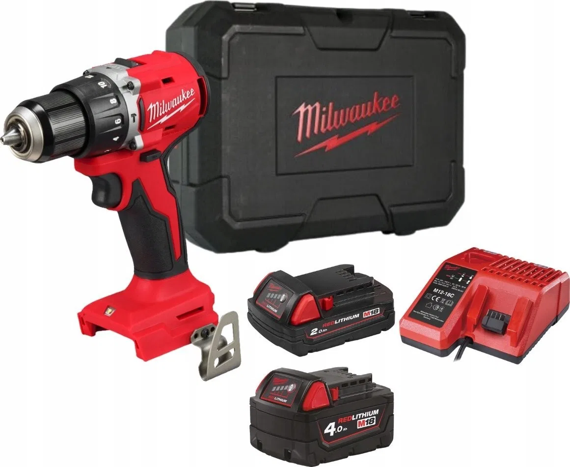 Milwaukee-Bohrschrauber MILWAUKEE.DRIVEN UD.M18BLPDRC-422C 60,5 Nm 1x4,0 Ah + 1x2,0 Ah BL