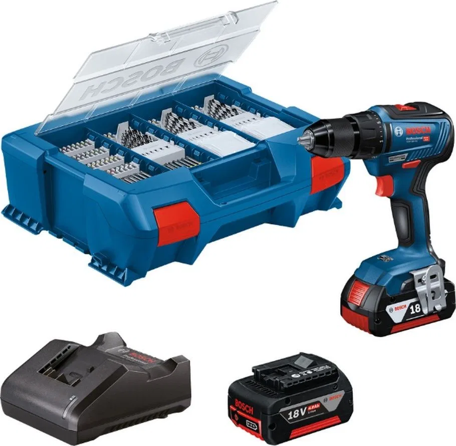 Bosch Akku-Bohrschrauber GSR 18V-55, 18 V, 2 Akkus à 4 Ah (06019H5209)