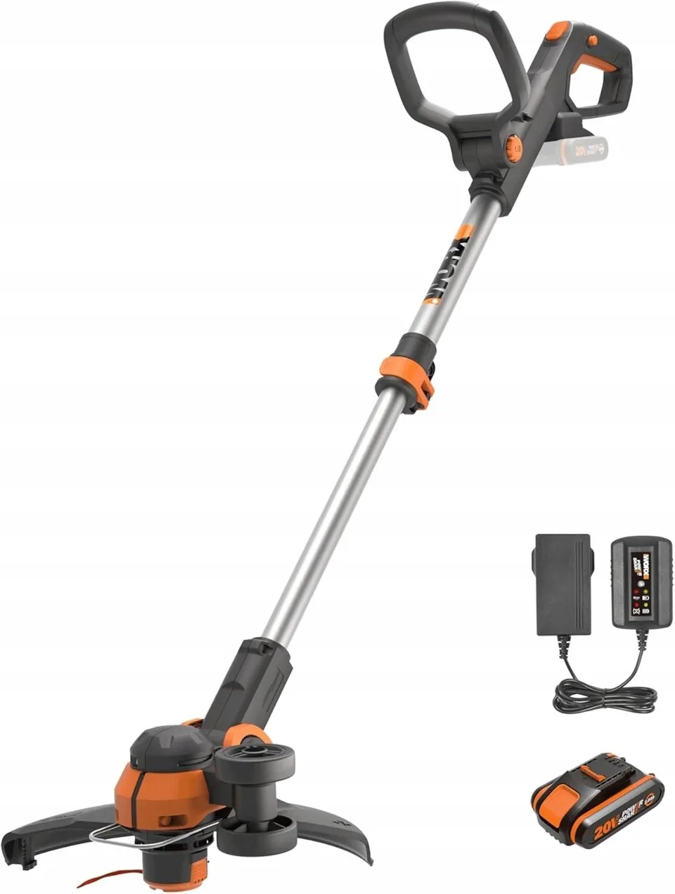 WORX WG163E.1 Rasentrimmer, Set mit Akku und Zubehör, neu