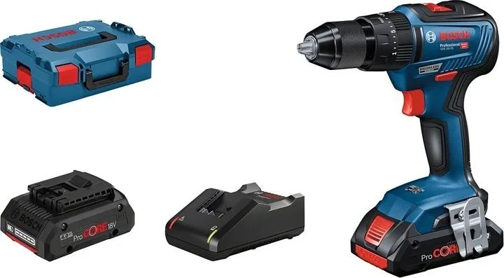 Bosch-Bohrschrauber GSB 18V-55, 18 V, 2 Akkus à 4 Ah