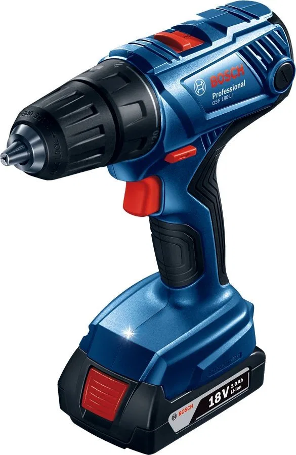 Bosch 18-V-Bohrschrauber mit 2 Akkus à 2 Ah (06019F810A)