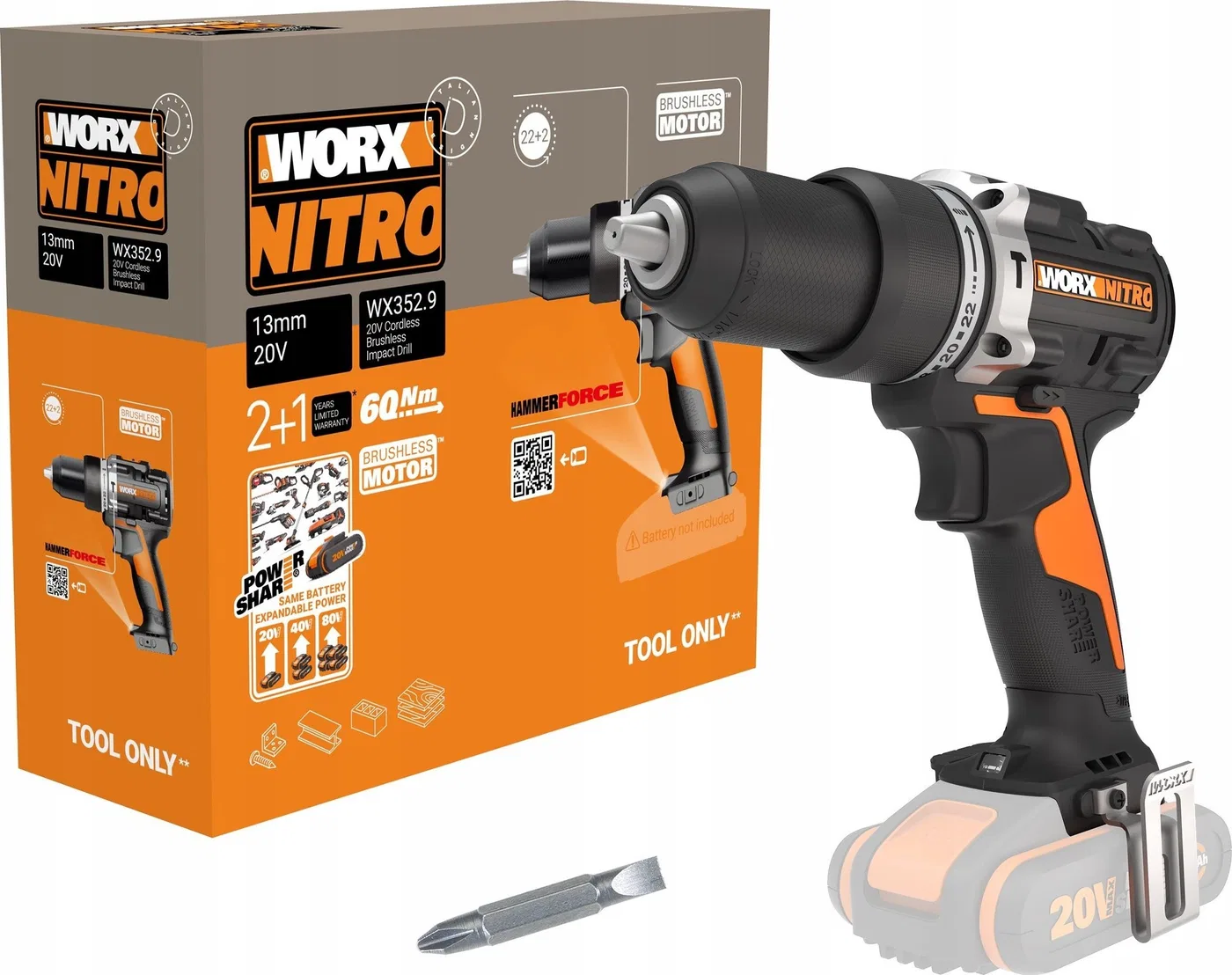 Bohrschrauber Worx WX352.9 20 V