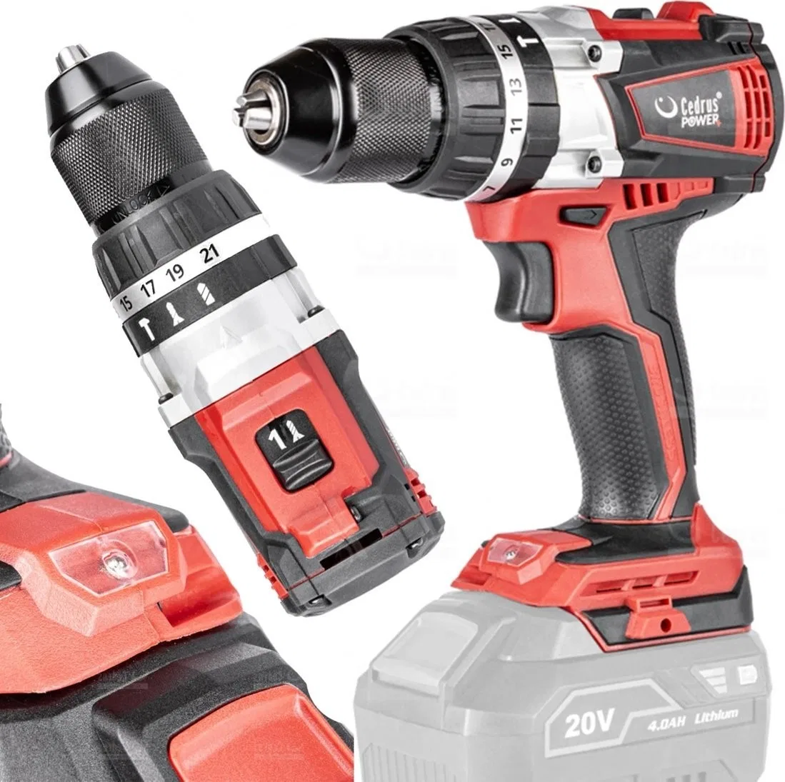 Cedrus CEDRUS HD60Li 20-V-Akku-Schlagschrauber 20-V-Akku-Schlagbohrschrauber POWER+ –  – AUTORISIERTER D