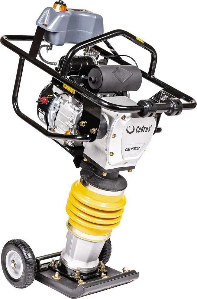 Cedrus CEDRUS ST02 STOßRAMMER FÜR BODENARBEITEN PLATTENRAMMER 78 kg + TRANSPORTROLLEN GRATIS – OFFIZIELLER VERTRIEB