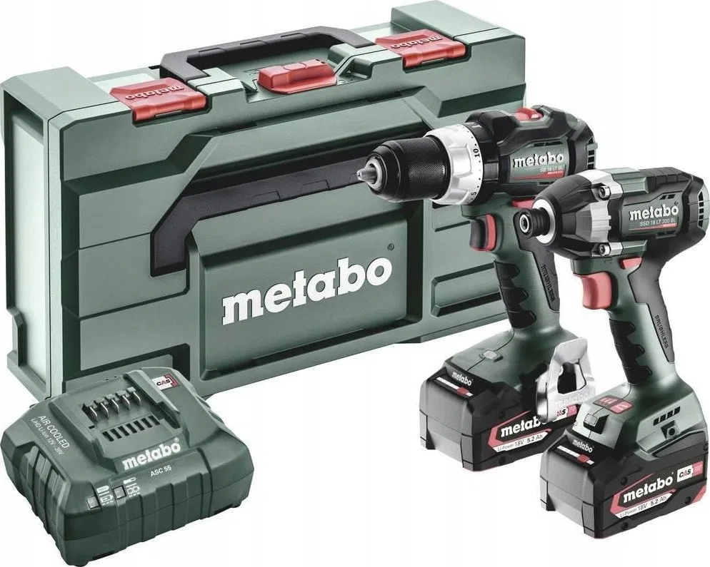 Metabo-Elektrowerkzeugset COMBO 18V SB 18 LT BL + SSD 18 LT 200 BL 2*5,2 Ah