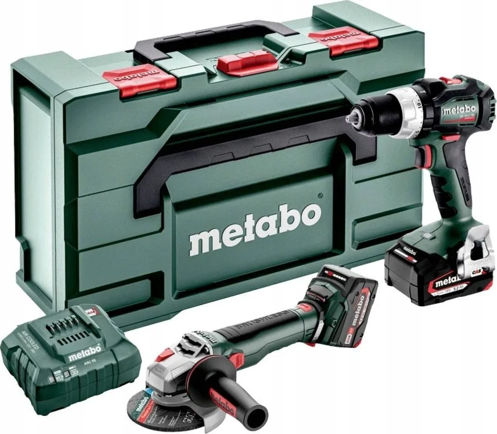 Metabo-Elektrowerkzeugset METABO.COMBO SET 18V 2.9.4 (BS 18 LT BL + WB 18 LT BL 11-125 QUICK) 2x5,2 Ah METABOX