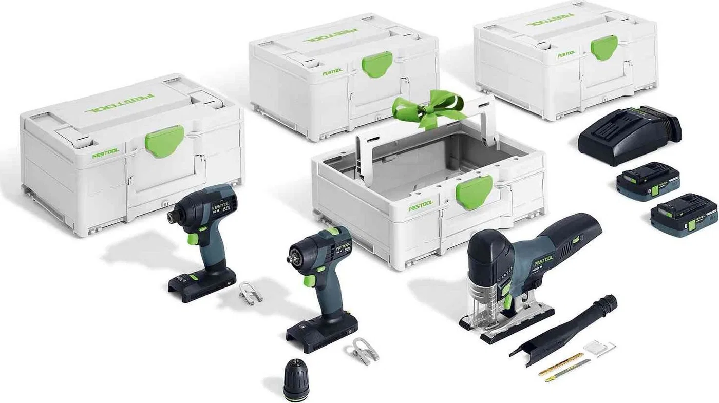 Festool Elektrowerkzeug-Set Akku-Kombi-Set – Montage TID 18/TXS 18/PSC 420/TB M 137 (578026)