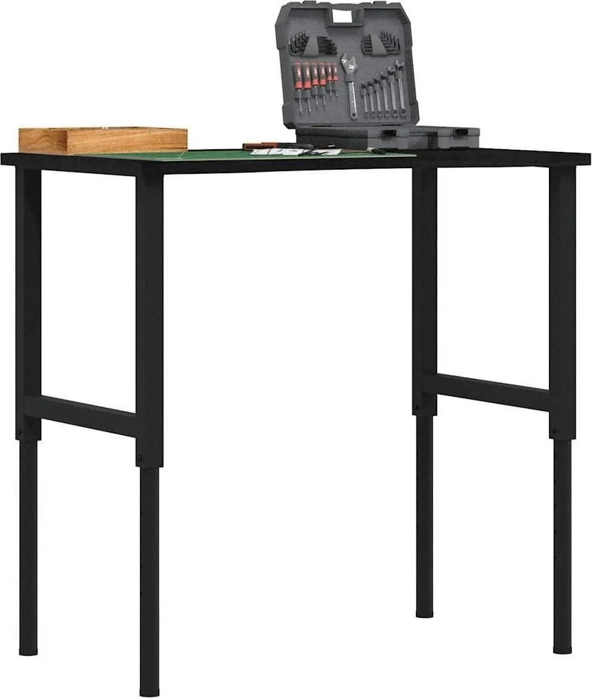 vidaXL vidaXL Arbeitstisch, dunkelbraun, 100 x 60 x (71,5–98) cm, Eichenholz