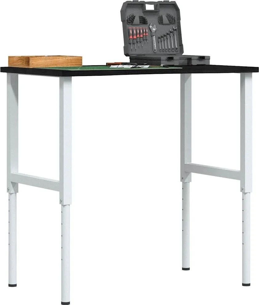 vidaXL vidaXL Arbeitstisch, dunkelbraun, 100 x 60 x (71,5–98) cm, Eichenholz