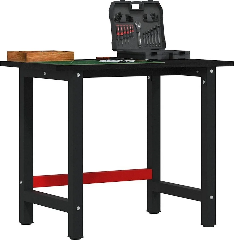 vidaXL vidaXL Arbeitstisch, dunkelbraun, 100 x 60 x 81,5 cm, massives Eichenholz