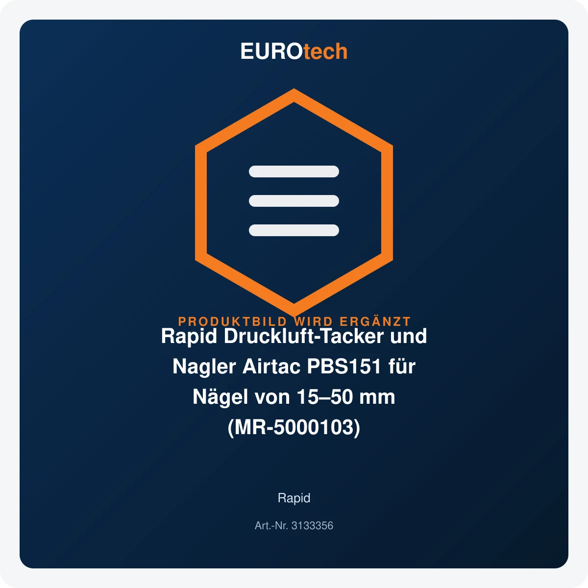 Rapid Druckluft-Tacker und Nagler Airtac PBS151 für Nägel von 15–50 mm (MR-5000103)