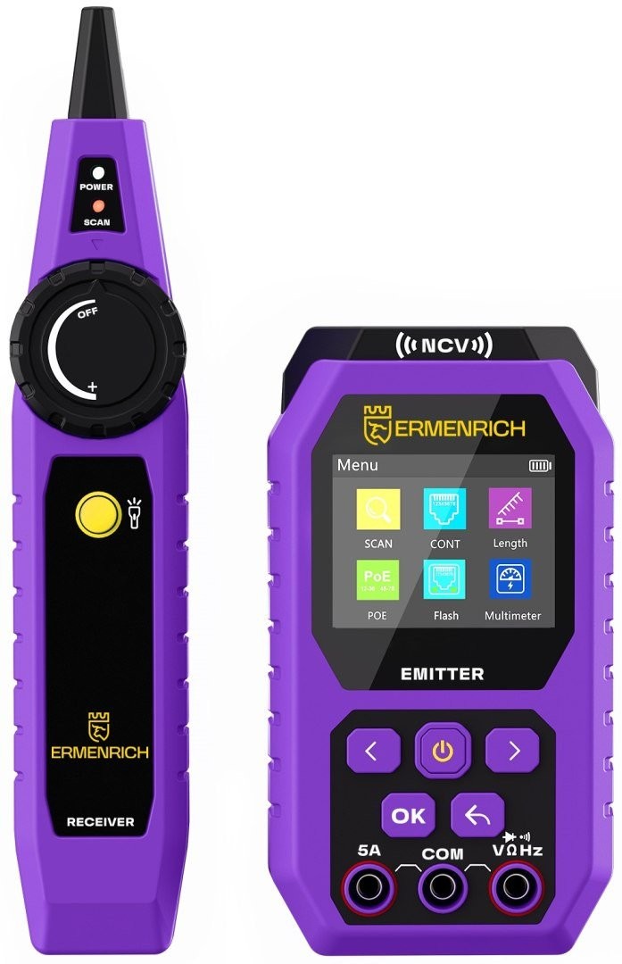 Ermenrich Ping SM75 Kabelprüfgerät mit Multimeter