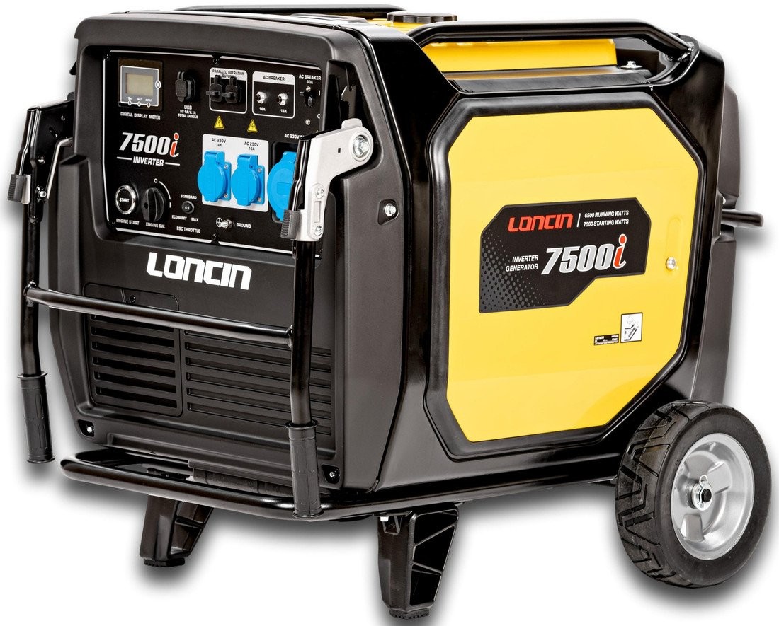 Loncin LC7500I Inverter-Stromaggregat 230 V, 7,5 kW, Estart – Anlasser Atlas Copco P6000I – Ewim