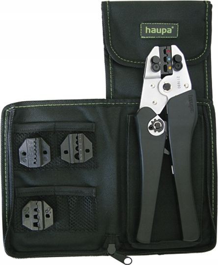 Haupa Set X-Crimp Plus, Presswerkzeug mit austauschbaren Matrizen (211692)
