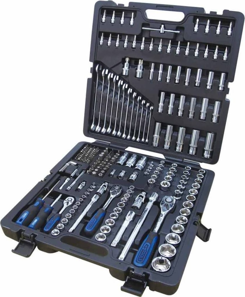 KS Tools Werkzeugsatz KS Tools 1/4 + 3/8 + 1/2   216-teiliger CHROMEplus-Steckschlüsselsatz