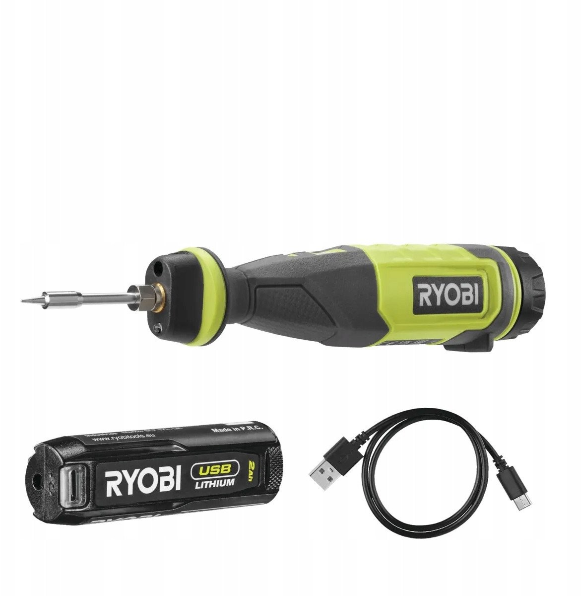 Akku-Lötkolben RYOBI RSI4-120G, 4,0 V, 2,0 Ah Li-Ion, 460 °C, inklusive Lötkolben