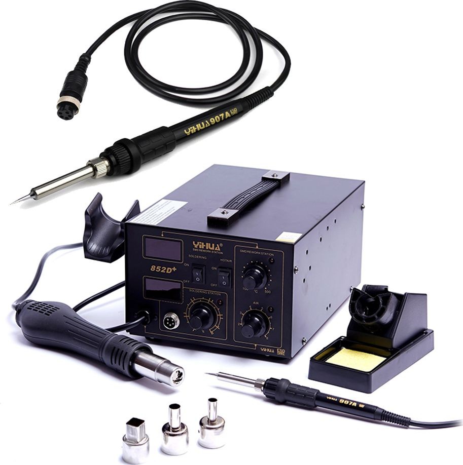 Techrebal Lötstation Yihua 852D+ + Ersatzspitze 907A