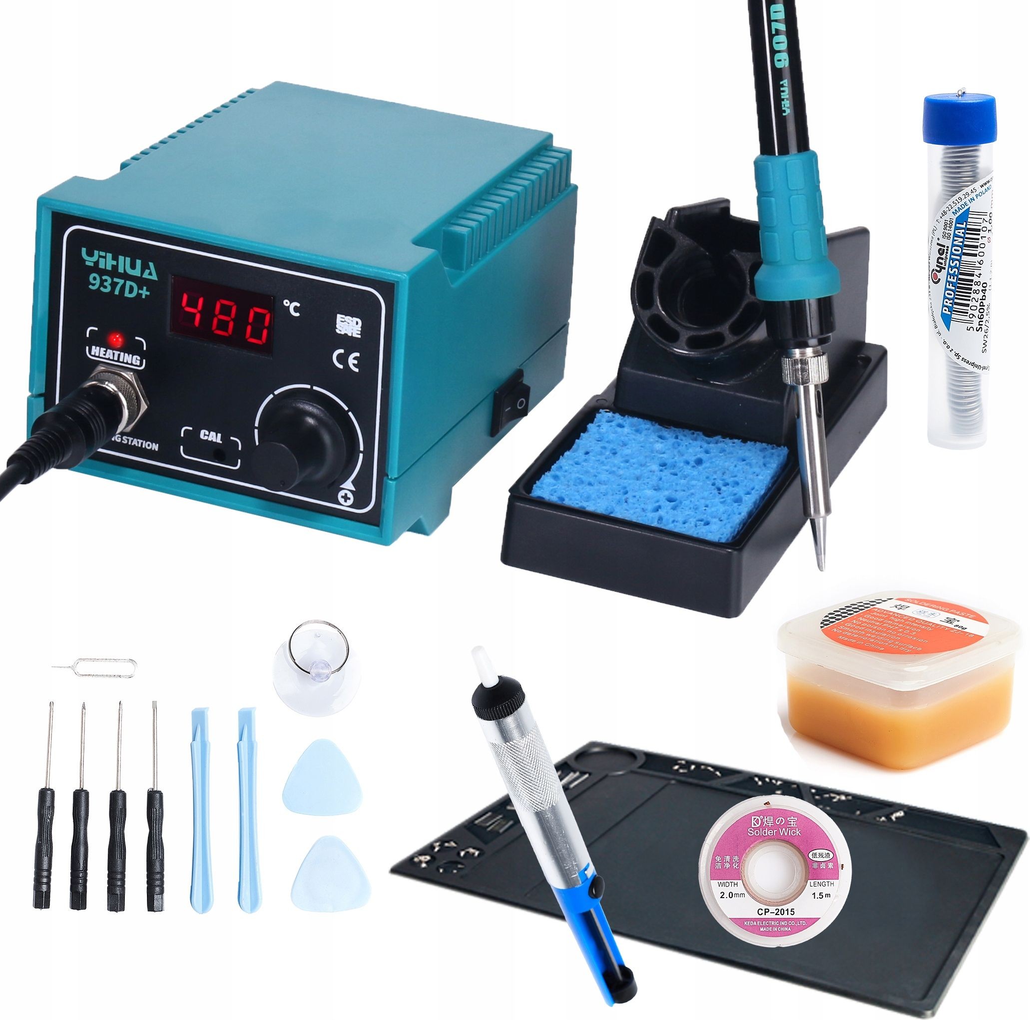Techrebal Lötstation Yihua 937D+ Matten-Set KIT4