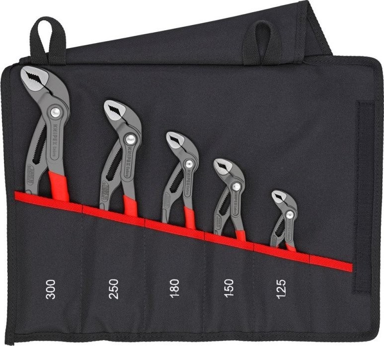 Knipex 5-teiliges Rohrzangen-Set Cobra 125–300 mm (00 19 55 S5)