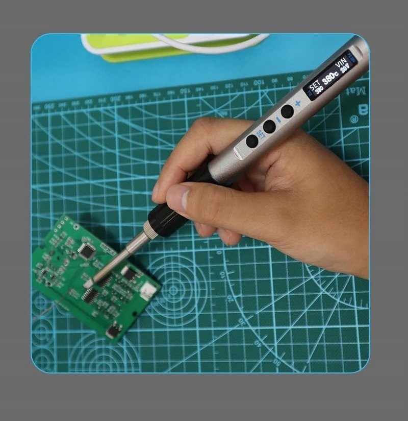 Rosfix – Präzisions-Lötkolben mit austauschbaren Spitzen (T12), 65 W, USB-C, OLED-Display, für Powerbank HQ