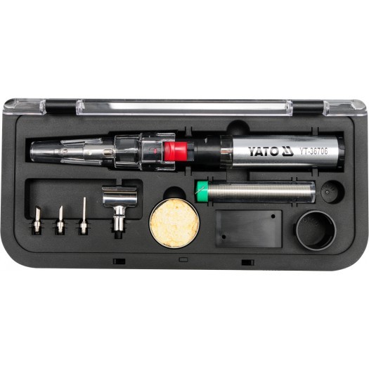 Yato 3-in-1-Gaslötkolben mit Zubehör, 30–125 W (YT-36706)