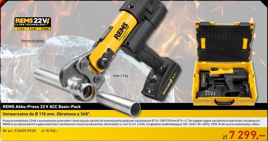 Rems REMS AKKU-PRESS 22V ACC  BASIC-PACK (578011R220+090446R)