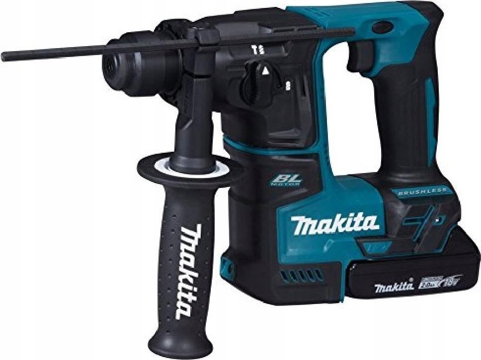 Makita Akku-Bohrhammer DHR171RAJ, 18 Volt – blau/schwarz, MAKPAC, 2x Li-Ionen-Akku 2,0 Ah – DHR171RA