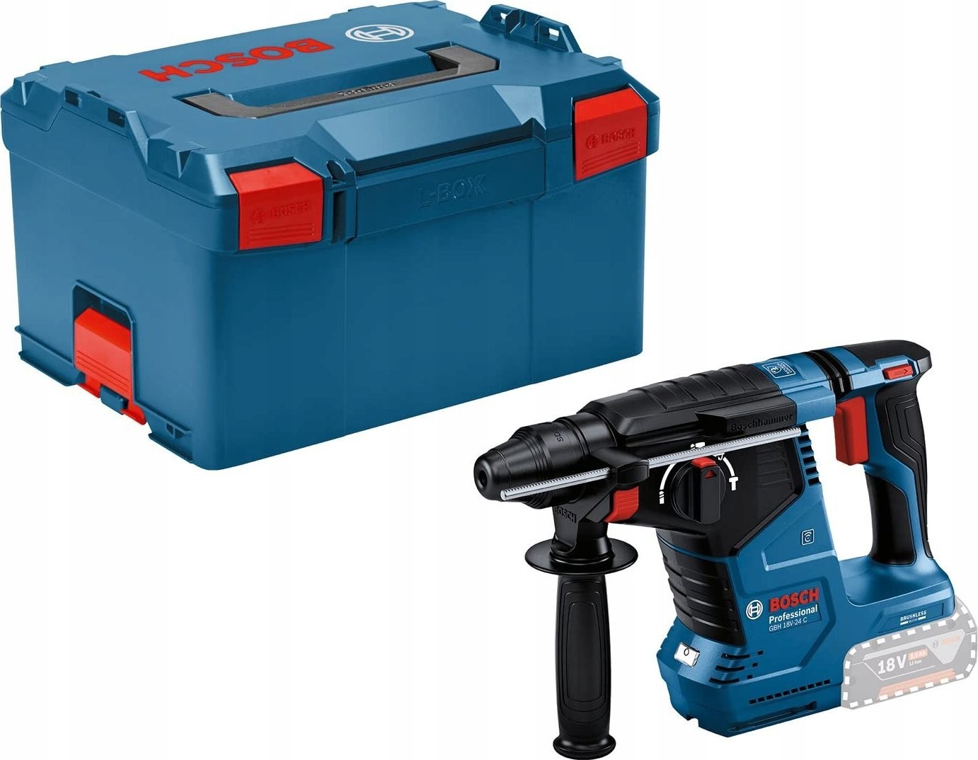 Bosch Akku-Bohrhammer GBH 18V-24 C Professional solo, 18 V (blau/schwarz, ohne Akku und Ladegerät, w