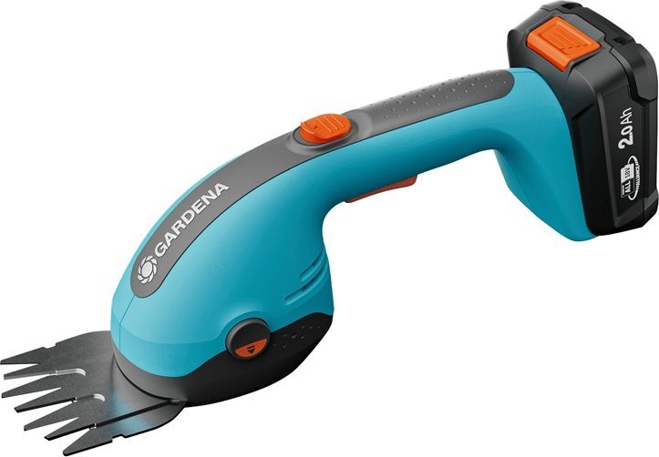 Gardena GARDENA Akku-Rasenschere PowerCut 20/18V P4A, mit Strauchmesser (türkis/grau, Li-Ionen-Akku 2,0 Ah, POWER FOR ALL