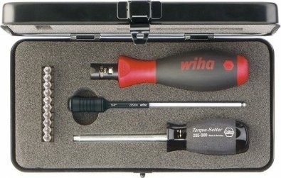 Wiha Wiha Drehmomentschraubendreher-Set TorqueVario-S (schwarz/rot, 14-teilig, 0,8–5 Nm)
