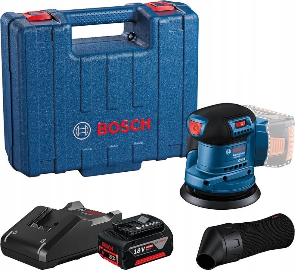 Bosch Exzenterschleifer FI 125 GEX 185-LI 1x4Ah L-BOXX