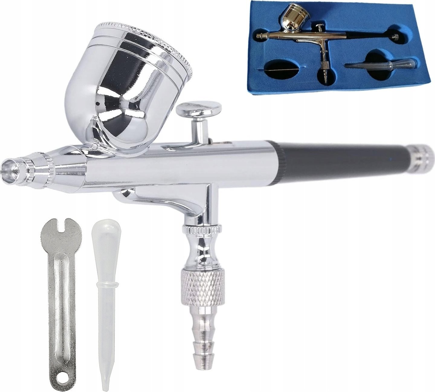 Rosfix Airbrush für Lackier- und Malarbeiten, Präzisionspistole für den Modellbau, Düse 0,3 mm