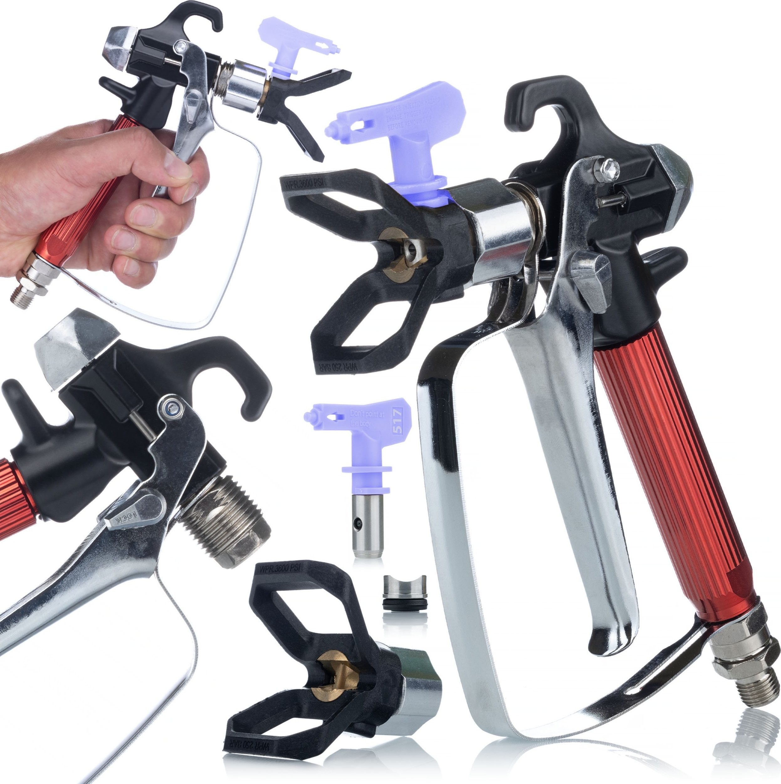 Rosfix STARKE SPRITZPISTOLE FÜR FARBSPRITZGERÄTE WAGNER, GRACO, ROSFIX 1/4