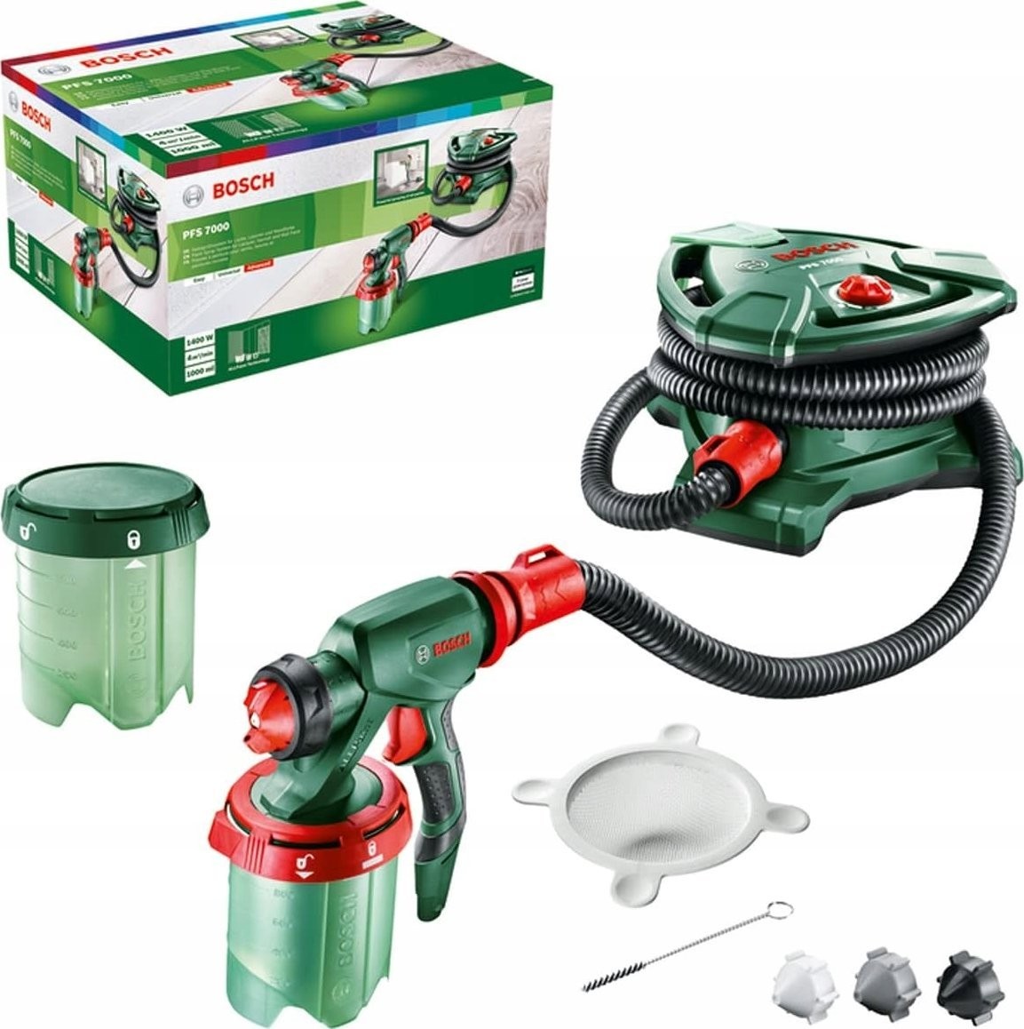 Bosch Farbspritzpistole Bosch PFS 7000, Sprühsystem, 1400 W, im Set