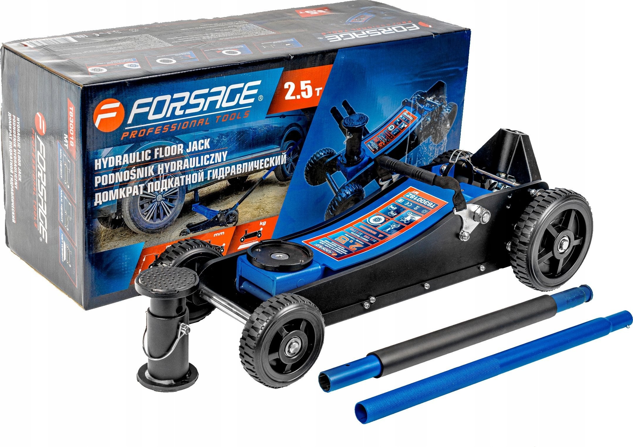Forsage Hydraulikheber 2,5 t (min. Höhe 155 mm, max. Höhe 615 mm)