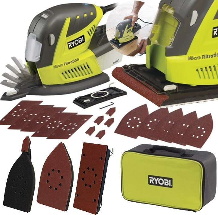 Ryobi RMS180-TA30 Multifunktionsschleifer, 180 W, 3 Betriebsmodi, dreieckig, Ryobi